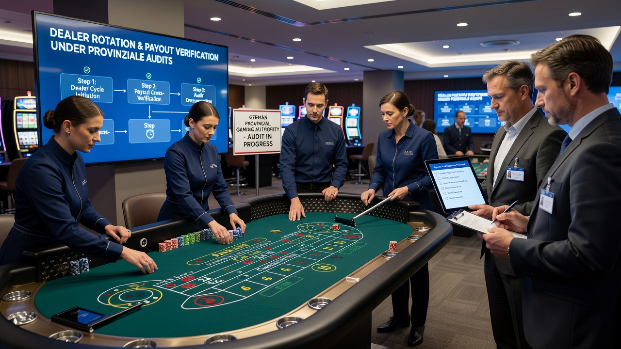Detaillierte Aufnahme eines Craps-Layouts mit Verifizierungsschritten und Audit-Dokumentation in einem deutschen Casino