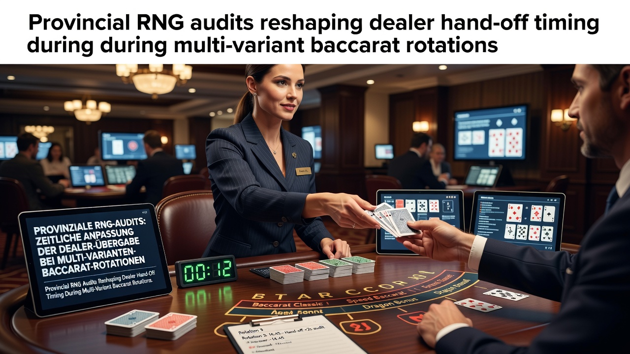 Dealer bei der Kartenverteilung an einem Baccarat-Tisch in einem deutschen Casino mit Fokus auf Timing und Rotation