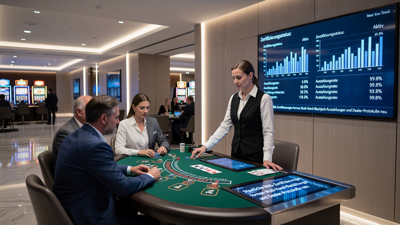 Technische Prüfung von Dealer-Protokollen und RNG-Modulen an Blackjack-Tischen